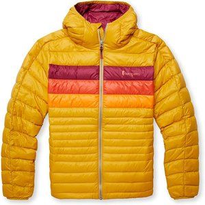 Cotopaxi Fuego Hooded Down Jacket - Women's Large - Amber Stripes